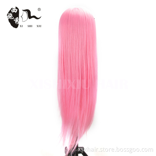 High tempeture fiber practice head training head synthetic barber practice cutting mannequin head for hairdressing salon